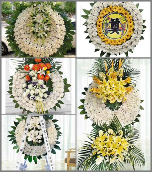 山西忻州五台县门限石乡黑石沟掌村花圈速递