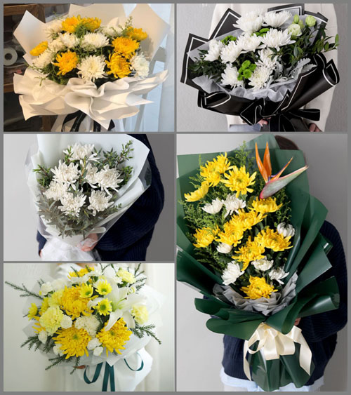 山西忻州五台县门限石乡黑石沟掌村白事花束代送